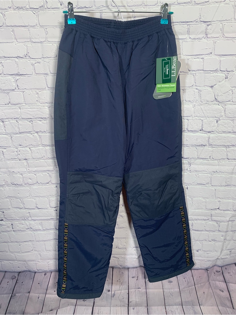 L.L.Bean Kids Mountain Classic Insulated Playground Pant Navy Size L (14-16) NWT